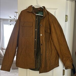 Orvis Men's Tan Quilted Jacket - waxed